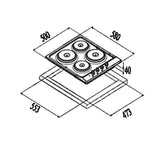 Euro Appliances EPZ4EESX Electric Cooktop - Ex Display