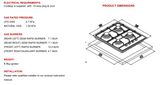 Euro Appliances EPZ4GSXV 4 Burner Stainless Steel Gas Cooktop - Ex Display