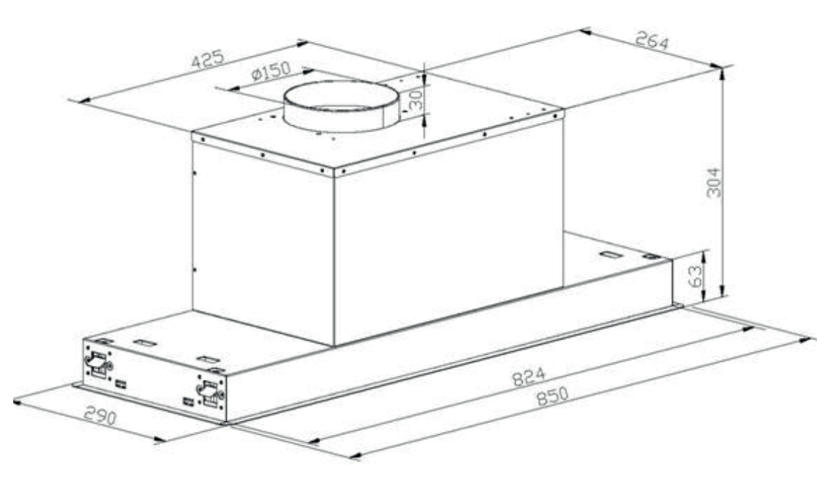 Euro Appliances Erh85Ums 85Cm Under Cupboard Rangehood Undermount Rangehoods