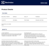 Electrolux ERI512SE 52cm Integrated Rangehood with Hob2Hood, Stainless Steel - Factory Seconds