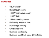 Euro Es32Mcsx 32L Convection Microwave