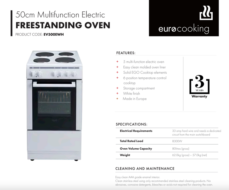 500mm freestanding electric cooker deals