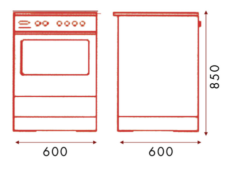 Euro Appliances Ev600Dfsx Freestanding 60Cm Dual Fuel Stainless Steel Oven/Stove Stoves