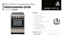 Euro Appliances EV600EESX 60cm Stainless Steel Electric Freestanding Oven/Stove