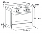 Euro Appliances Ev900Eesx 90Cm Electric Freestanding Oven/Stove Stove