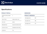 Electrolux Evep614Dse 60Cm Built-In Dark Steel Black Pyrolytic Oven - Seconds Stock Electric Oven