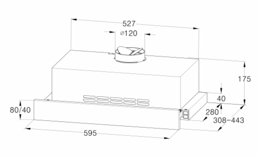 Euro Appliances Evr60Fvss2 60Cm Recirculating Slideout Rangehood Rangehoods
