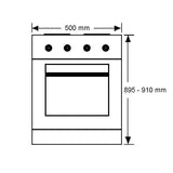 Euromaid Ew50 Fan Forced Electric Freestanding Oven/Stove Stove