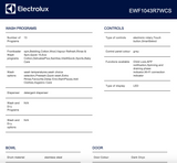 Electrolux EWF1043R7WCS 700 Series 10kg Front Load Washing Machine White - Electrolux Factory Seconds