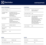 Electrolux EWF8023P5WC 8kg Front Load Washing Machine - Electrolux Factory Seconds