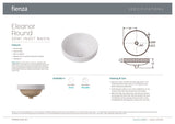 Fienza RB468 Eleanor Round Semi Inset Basin with Overflow, Gloss White