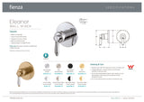 Fienza 202101-LF Eleanor Wall Mixer, Chrome