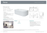 Fienza FR713-1500R Eleanor Fluted Right-Hand Acrylic Corner Bath, 1500mm