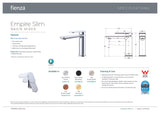 Fienza 234103CO-LF Empire Slim Basin Mixer, Cold Start, Lead Free, Brushed Copper