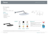 Fienza 411109-B Empire Slim Shower Arm Set, Chrome
