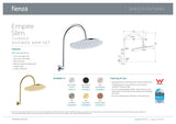 Fienza 411109UB-D Empire Slim Curved Shower Arm Set, Urban Brass