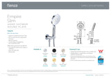 Fienza 433202CO Empire Slim Hand Shower, Round Plate, Brushed Copper