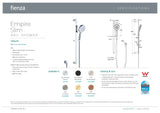 Fienza 444118B Empire Slim Rail Shower, Matte Black