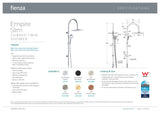 Fienza 455110CO Empire Slim Curved Twin Shower, Brushed Copper