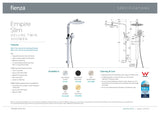 Fienza 455124 Empire Slim Deluxe Twin Shower, Chrome