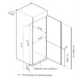 Euro Appliances E403IFBM 403L Bottom Mount Integrated Refrigerator