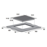 Euro Appliances ECT600INBK 60cm Induction Cooktop with Dial Controls