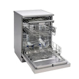 Euro EDW6014SX 60cm Freestanding Dishwasher with Cutlery Drawer, Stainless Steel