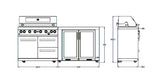 Everdure OS-NBLPC-21B+PK-1 Neo Black Outdoor Kitchen With BBQ and Fridge