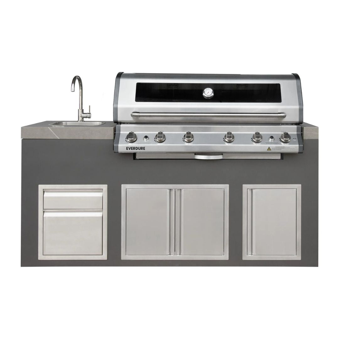 Everdure NBLPC-17 6 Burner Stainless Steel LPG Built-In BBQ