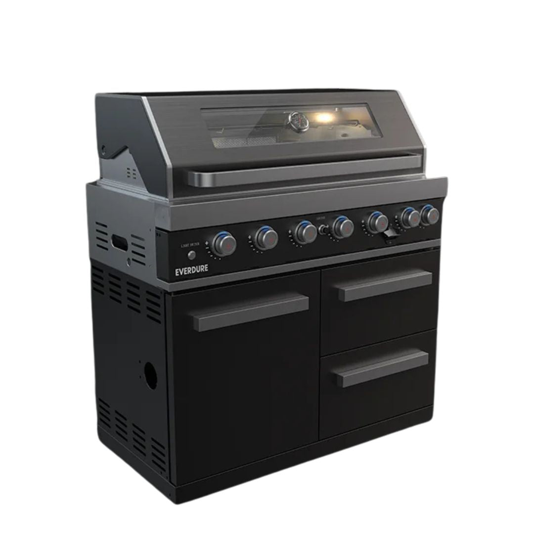 Everdure NBLPC-21B 6 Burner Dark Stainless Steel Freestanding BBQ