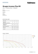 Falmec F3GI80B2 80cm Gruppo Incasso Concealed Rangehood, Stainless Black, 800m3