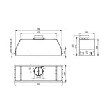 Falmec F3GND80S2 80cm Gruppo Incasso Plus No Drop Undermount Rangehood, Stainless Steel, 800m3