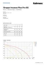 Falmec F3GP80S2 80cm Gruppo Incasso Plus Pro Undermount Rangehood, Stainless Steel, 950m3