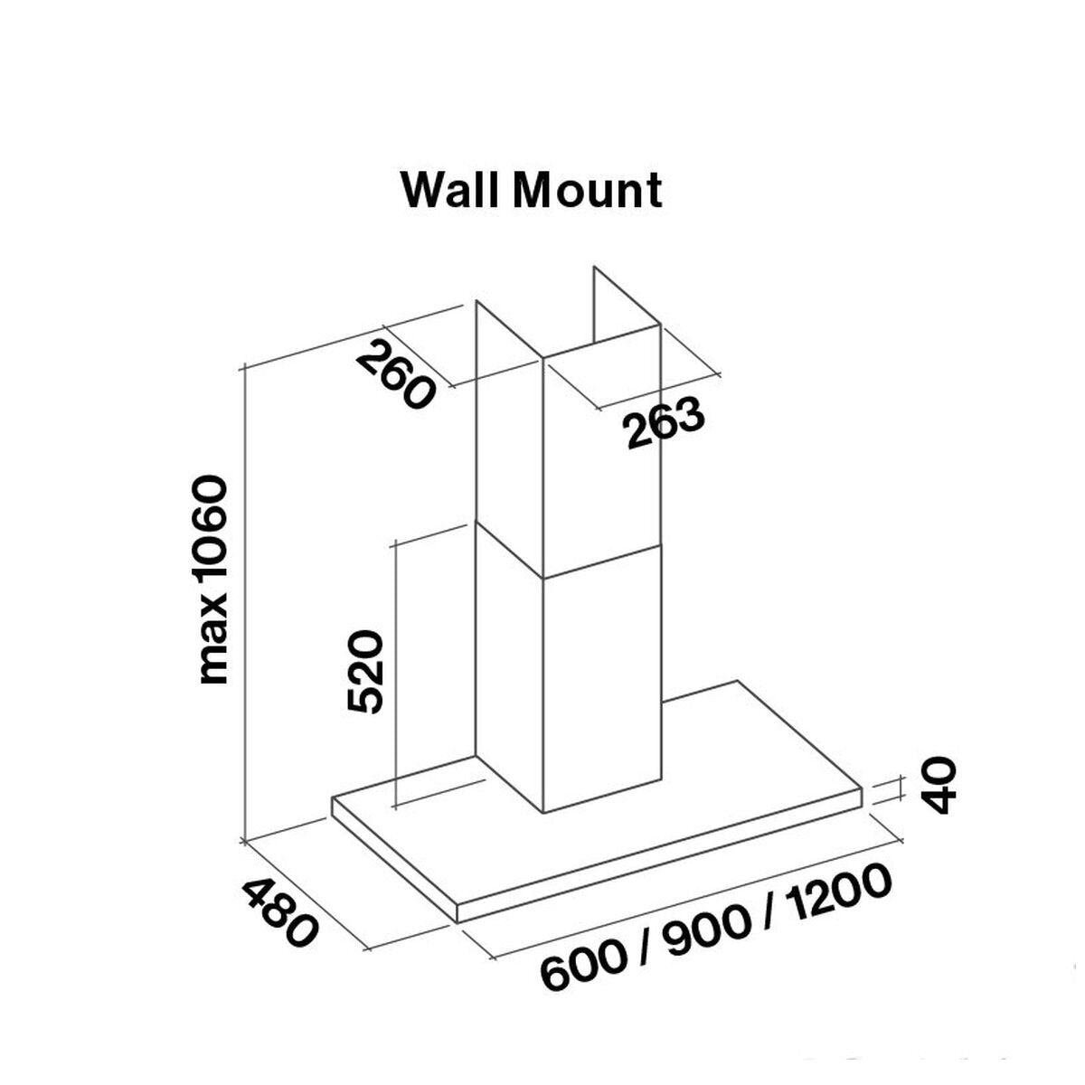 Falmec F5LM90S1 90cm Lumen Canopy Rangehood, 800m3
