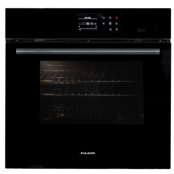 Fulgor F600SPYTCBV 60cm Built-In Electric Pyrolytic Oven, Black Glass