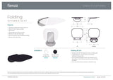 Fienza FAL006B Care Folding Shower Seat, Matte Black Base, Satin Black Seat