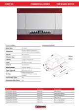 Falmec 90cm Como Concealed Rangehood, 1140m3, Remote Internal Roof Motor FC3CO90S1-IR1140