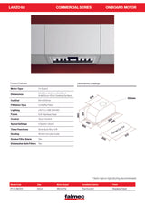 Falmec 60cm Lanzo Concealed Rangehood, 950m3/h, On Board Motor FC3LN60S1