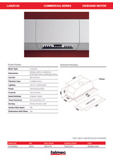Falmec 90cm Lanzo Concealed Rangehood, 950m3/h, On Board Motor FC3LN90S1