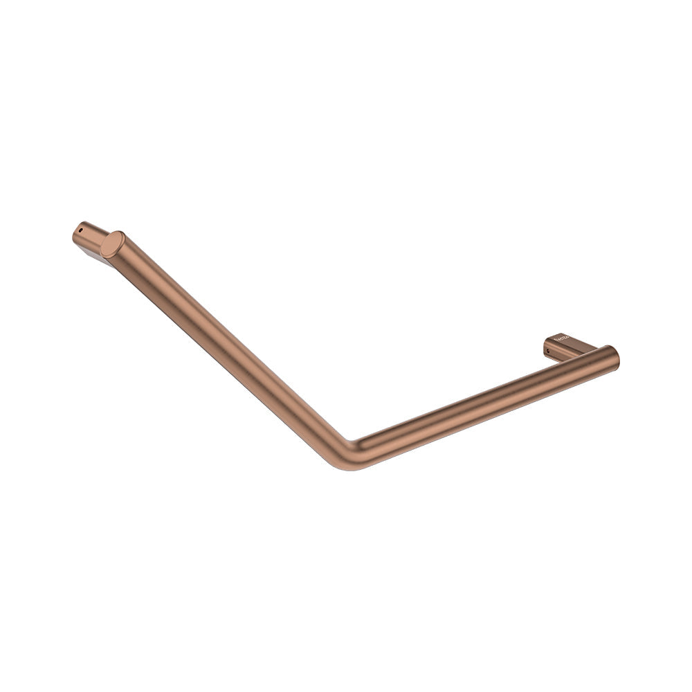 Fienza FC4141CO 135° Care Slimline Ambulant Care Reversible Left/Right Hand Grab Rail, Brushed Copper