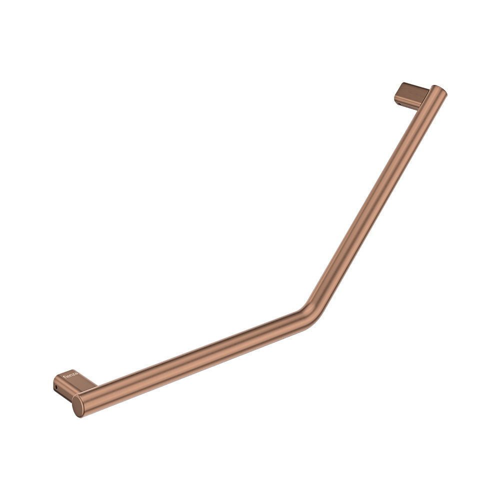 Fienza FC4141CO 135° Care Slimline Ambulant Care Reversible Left/Right Hand Grab Rail, Brushed Copper