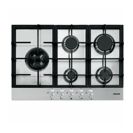 Glem Fc75Gswi 75Cm Stainless Steel Gas Cooktop