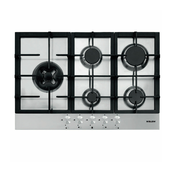 Glem Fc75Gswi 75Cm Stainless Steel Gas Cooktop