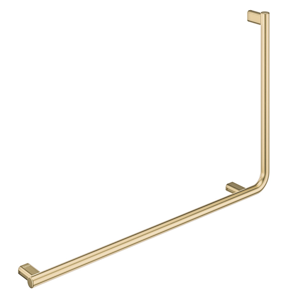 Fienza FC8357LUB 90° Care Slimline Left-Hand Grab Rail, Urban Brass