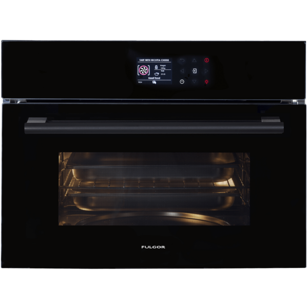 Fulgor FCM45BV 60cm Built-In Combination Steam Oven, Black Glass