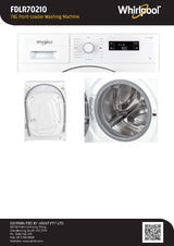 Whirlpool FDLR70210 7kg Front Load Washing Machine