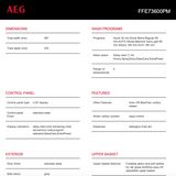 AEG FFE73600PM 60cm Built-Under Stainless Steel Dishwasher - Factory Seconds