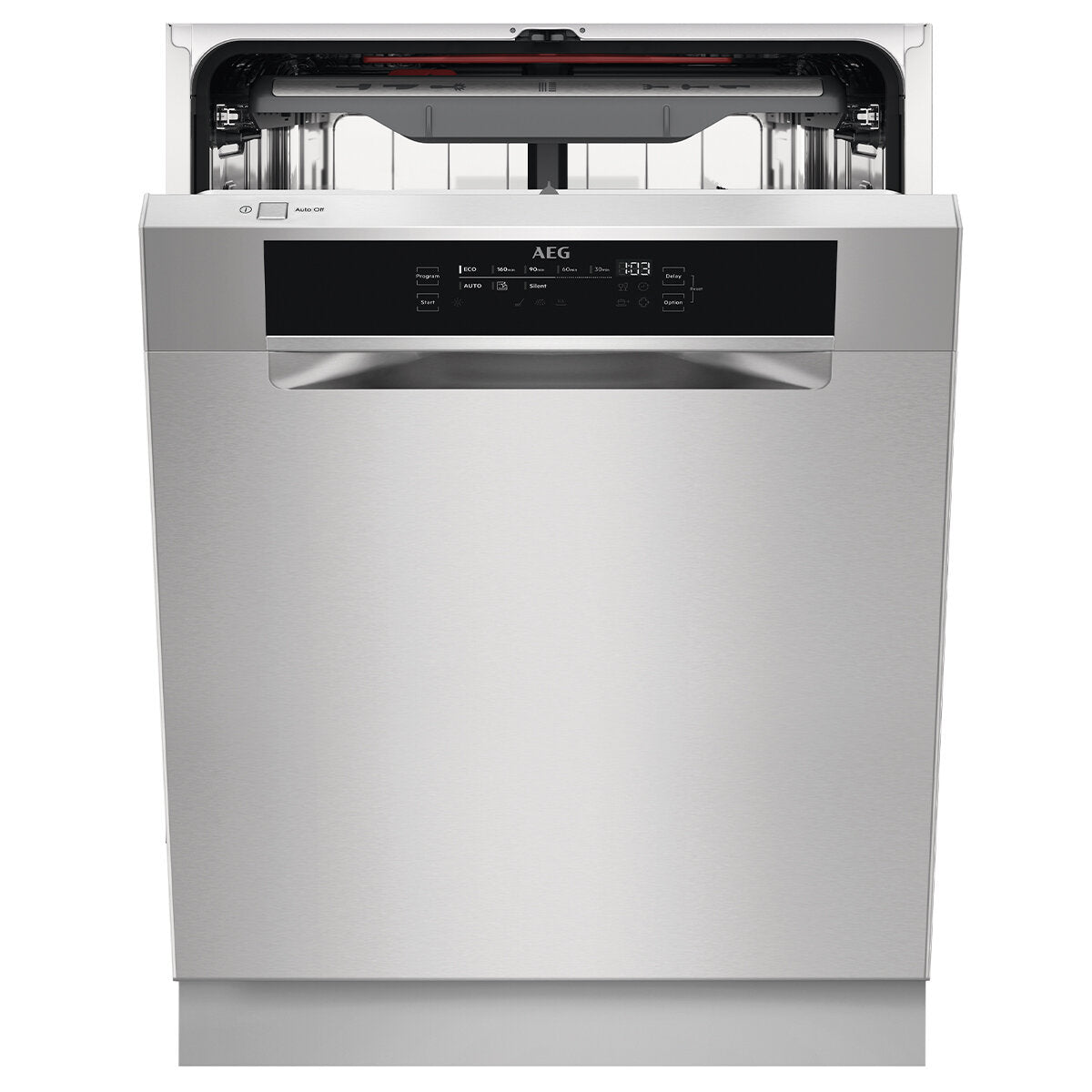 AEG FFE93800PM 60cm Built-Under Dishwasher with ComfortLift Basket, Stainless Steel - Factory Seconds