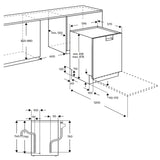 AEG FFE93800PM 60cm Built-Under Dishwasher with ComfortLift Basket, Stainless Steel - Factory Seconds