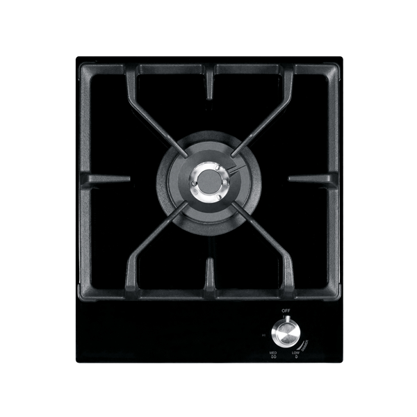 Franke FIG301B1N 22MJ Single Burner Natural Gas Black Glass Cooktop